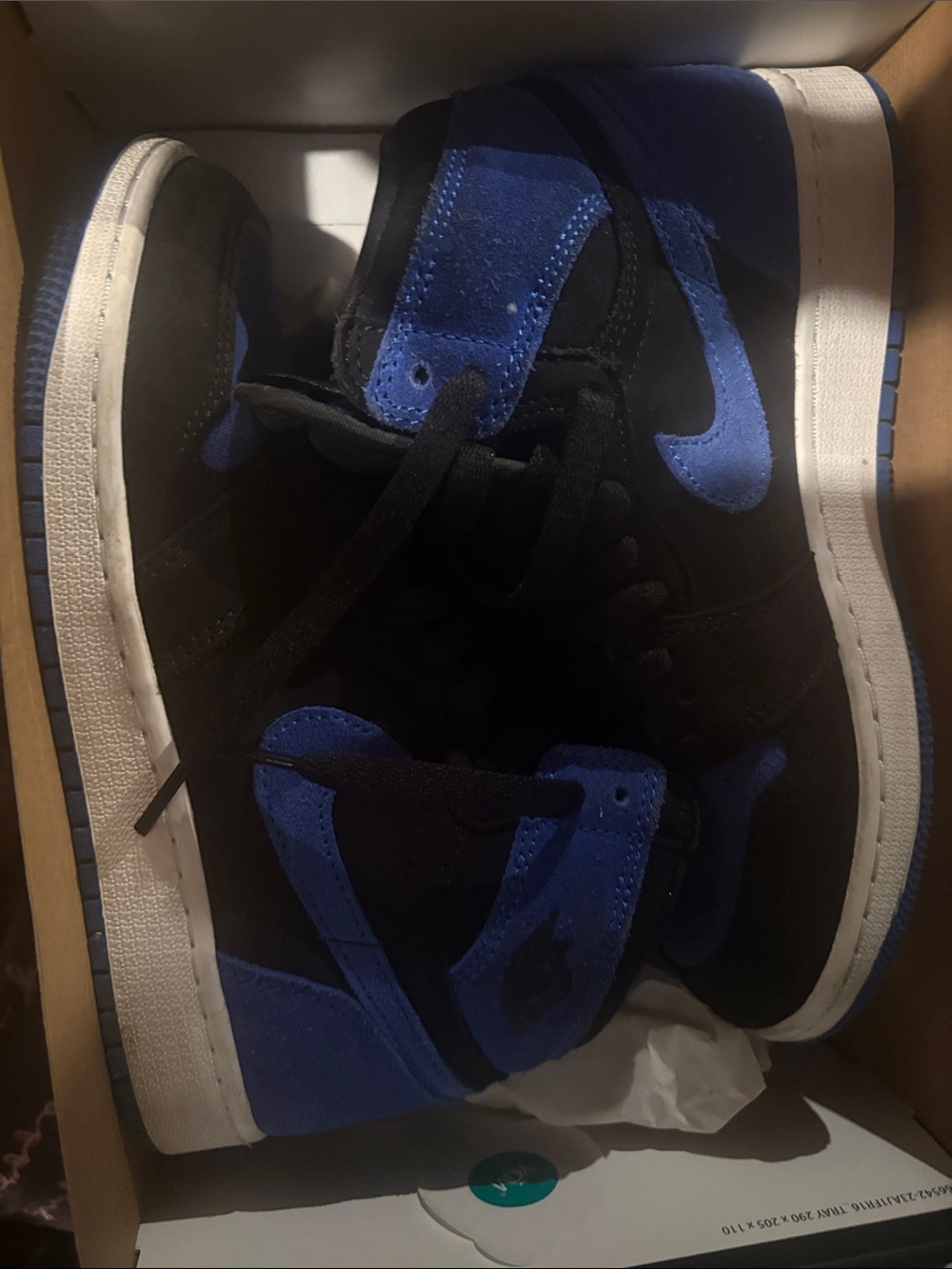 Nike Kids Black and Blue High-Top Sneakers